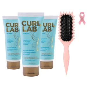 Pack Cepillo ROSA + 3 Cremas para peinar Curl lab